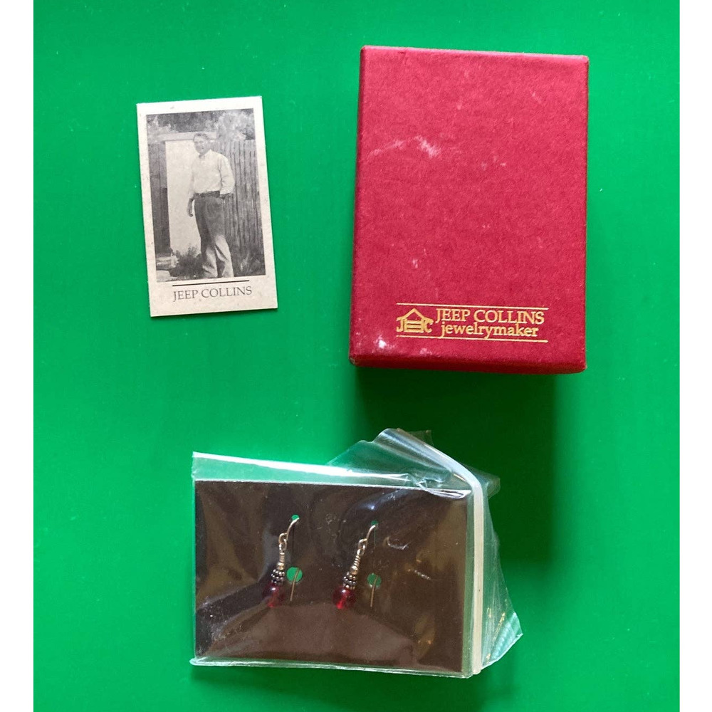 Jeep Collins Red Beads Jewelry Maker Earrings Gem